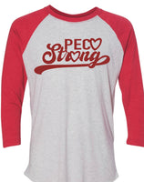 Woman of Impact Next Level Raglan 3/4 T PECO STRONG