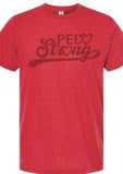 Woman of Impact Tultex Soft Heather Red T-shirt  PECO STRONG