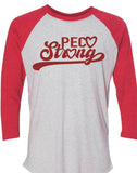 Woman of Impact Next Level Raglan 3/4 T PECO STRONG