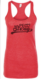 Woman of Impact Tultex Soft Heather Red WOMEN'S TANK TOP-  PECO STRONG